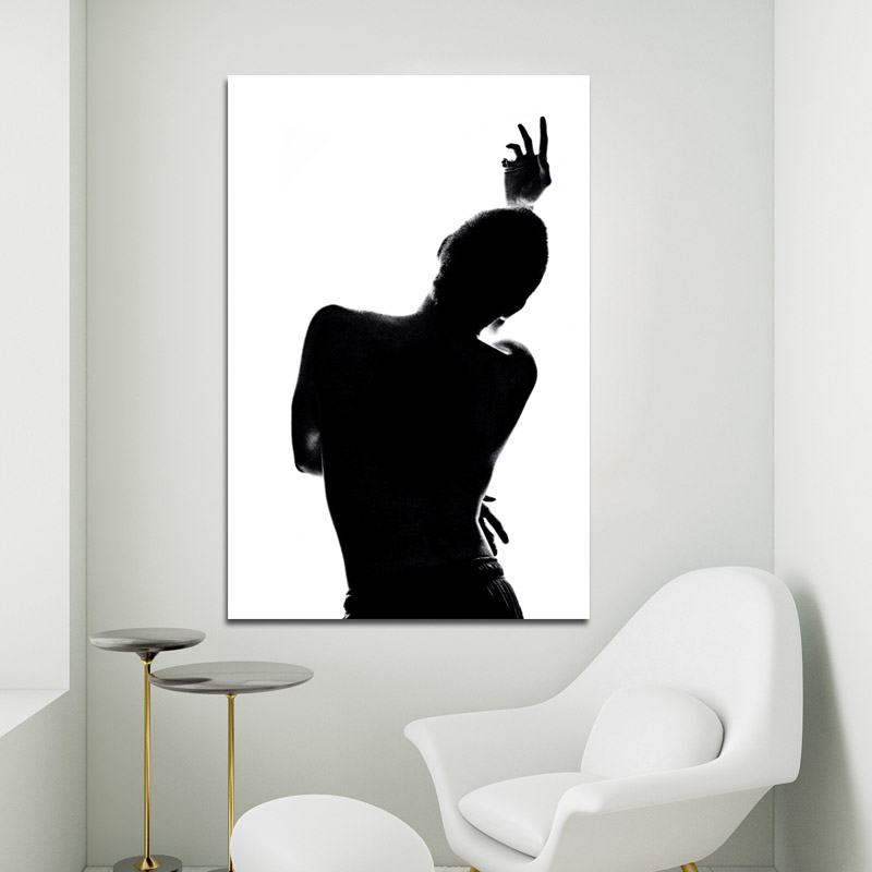 Πίνακας σε καμβά silhouette dancing